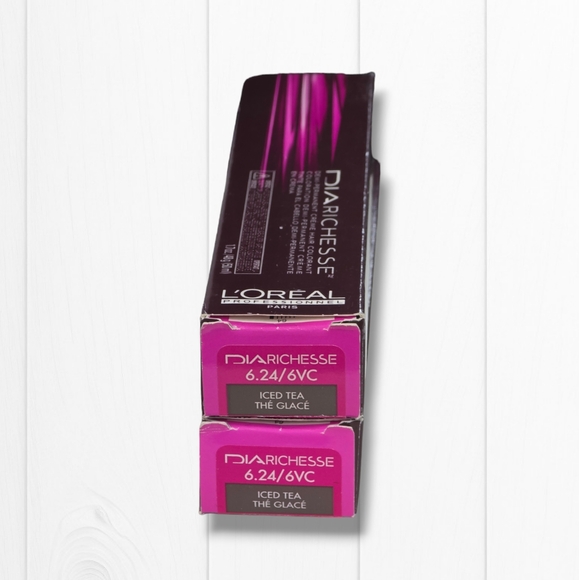 L'Oreal Professionnel DIARichesse 2 Tubes Ammonia-Free 6.24/6VC Iced Tea - Picture 1 of 16